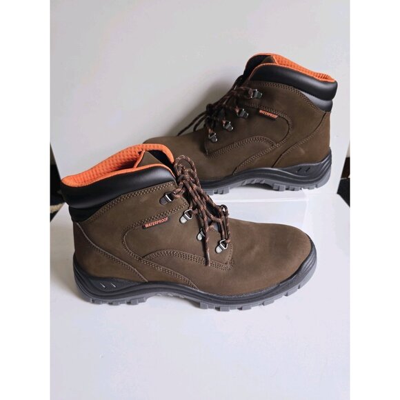 Hytest Knox Direct Attach Steel Toe 6” Brown Waterproof Work Boots Size 14 Wide - Picture 13 of 13